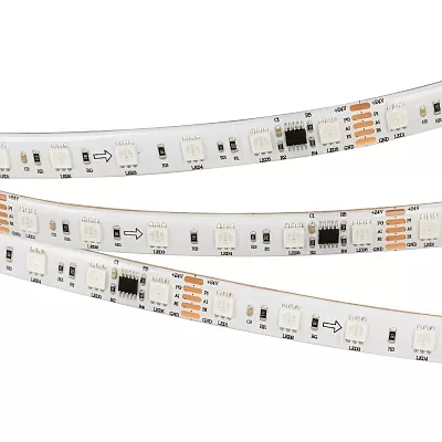 Светодиодная лента DMX-5000SE-5060-60 24V Cx6 RGB (12mm, 14.4W/m, IP65) (Arlight, Закрытый, IP65)